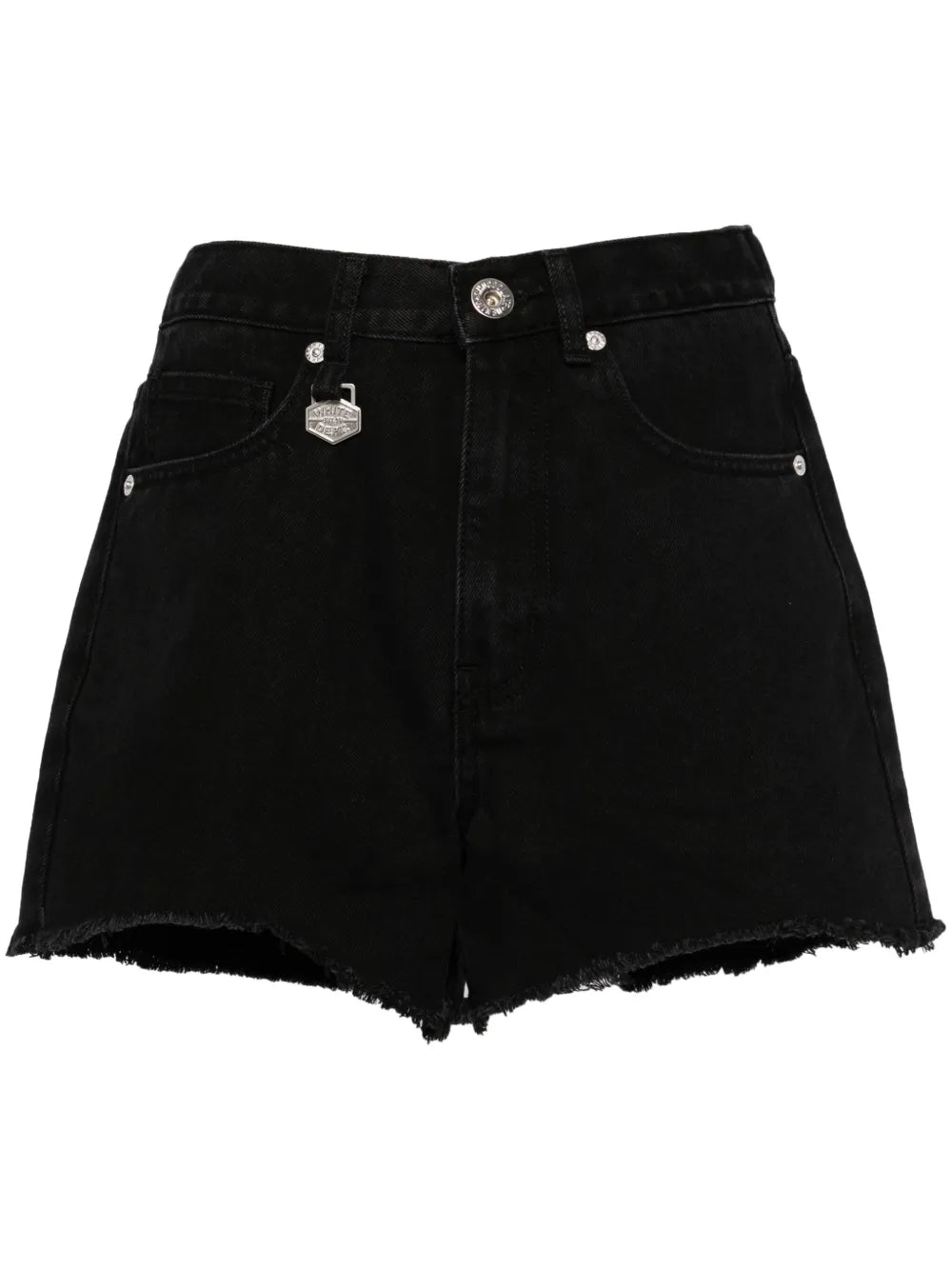 Raw-Cut Hem Denim Shorts