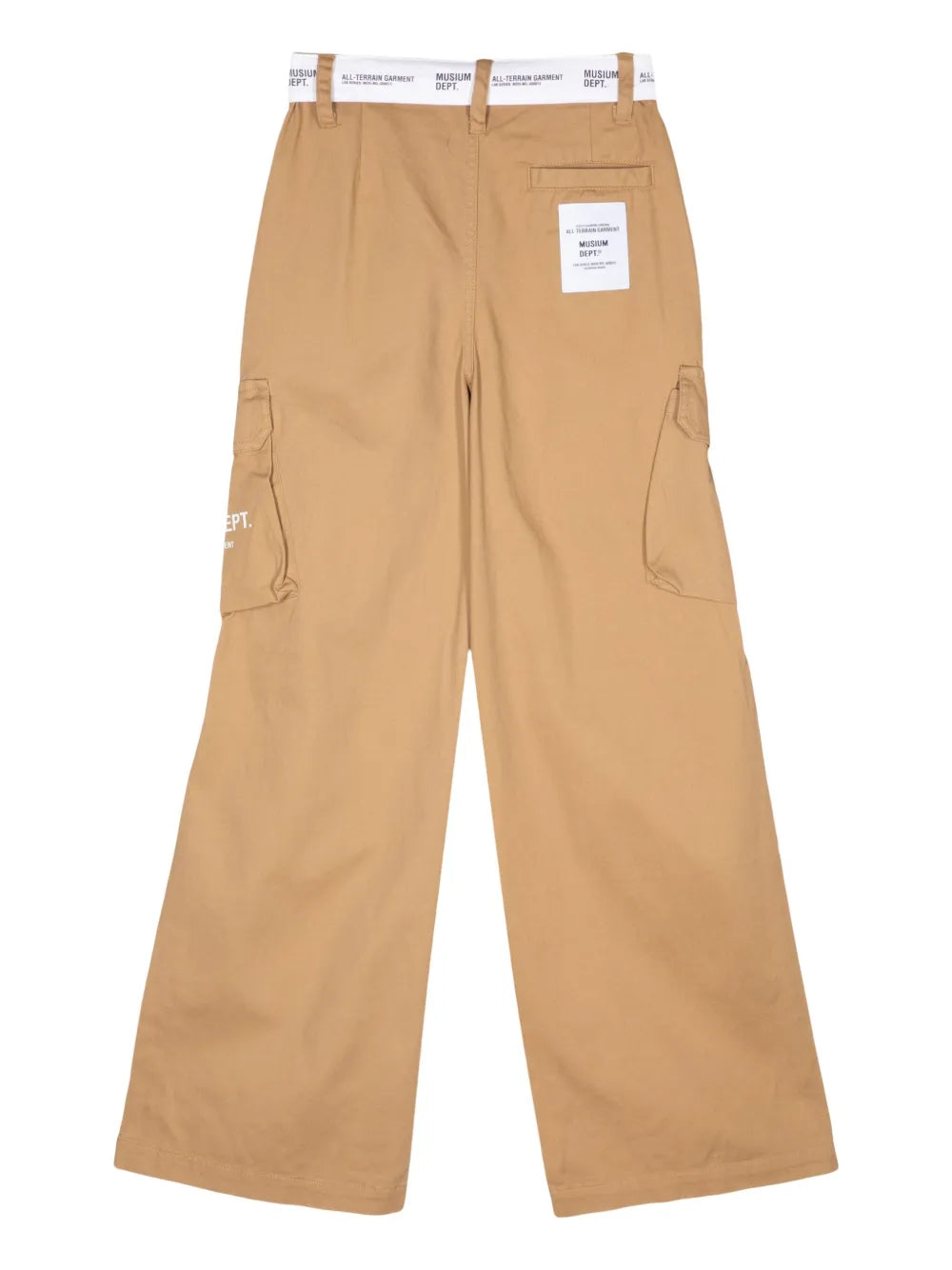 Belted Logo Straight Trousers