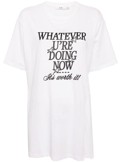 Slogan-Print Cotton T-Shirt