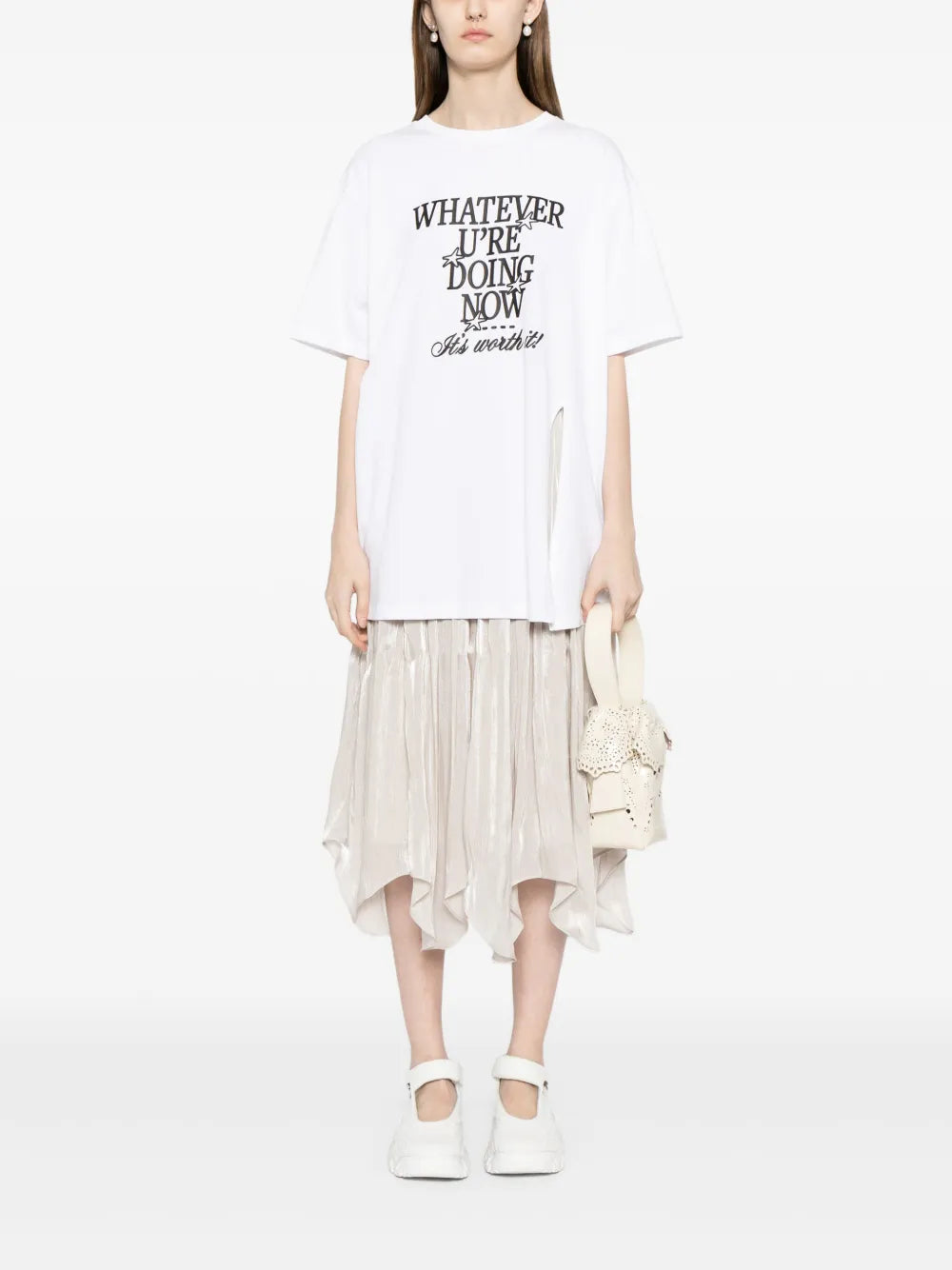 Slogan-Print Cotton T-Shirt