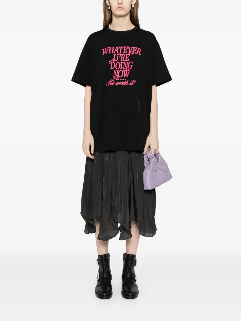 Slogan-Print Cotton T-Shirt