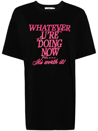 Slogan-Print Cotton T-Shirt