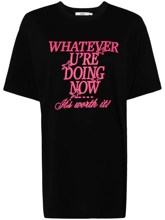 Slogan-Print Cotton T-Shirt