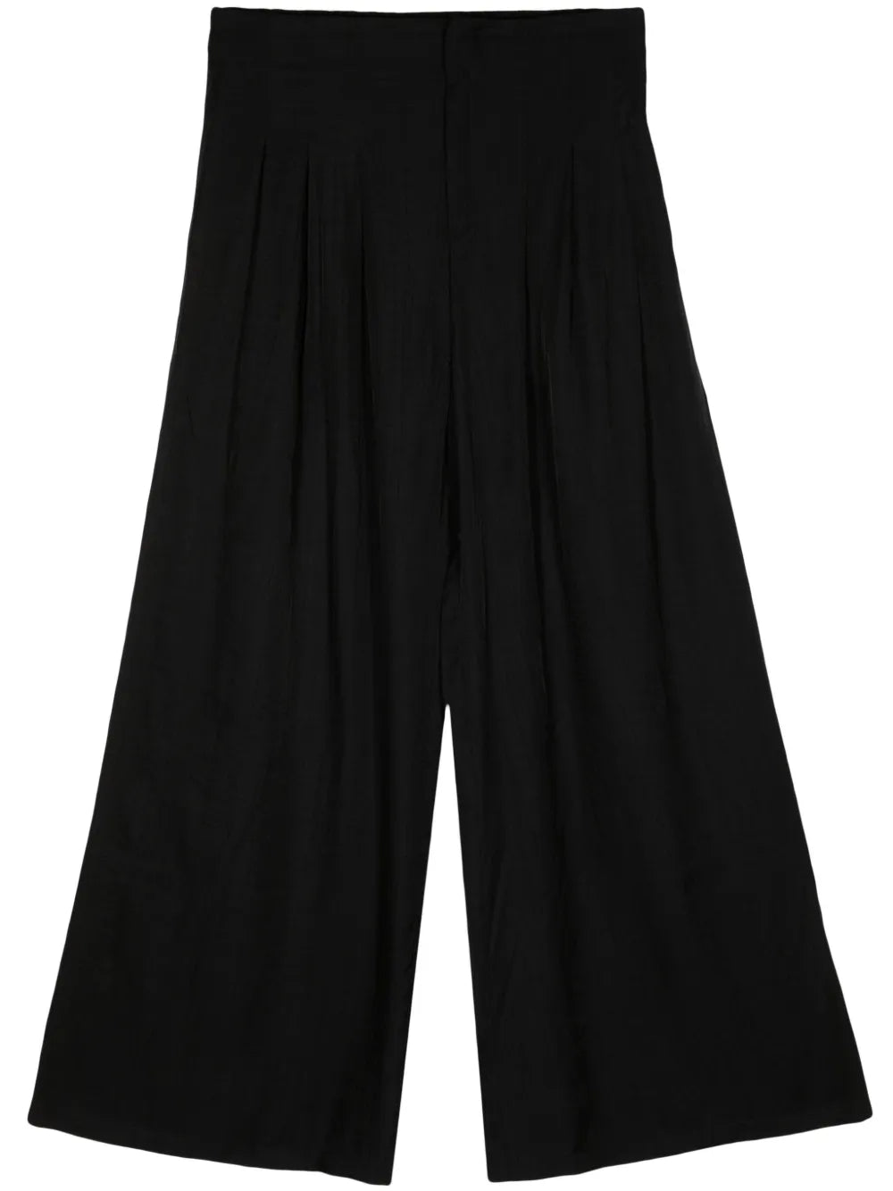 Wide-Leg Cropped Trousers