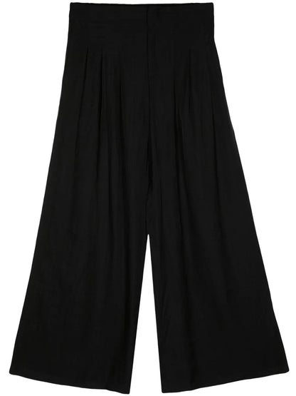 Wide-Leg Cropped Trousers