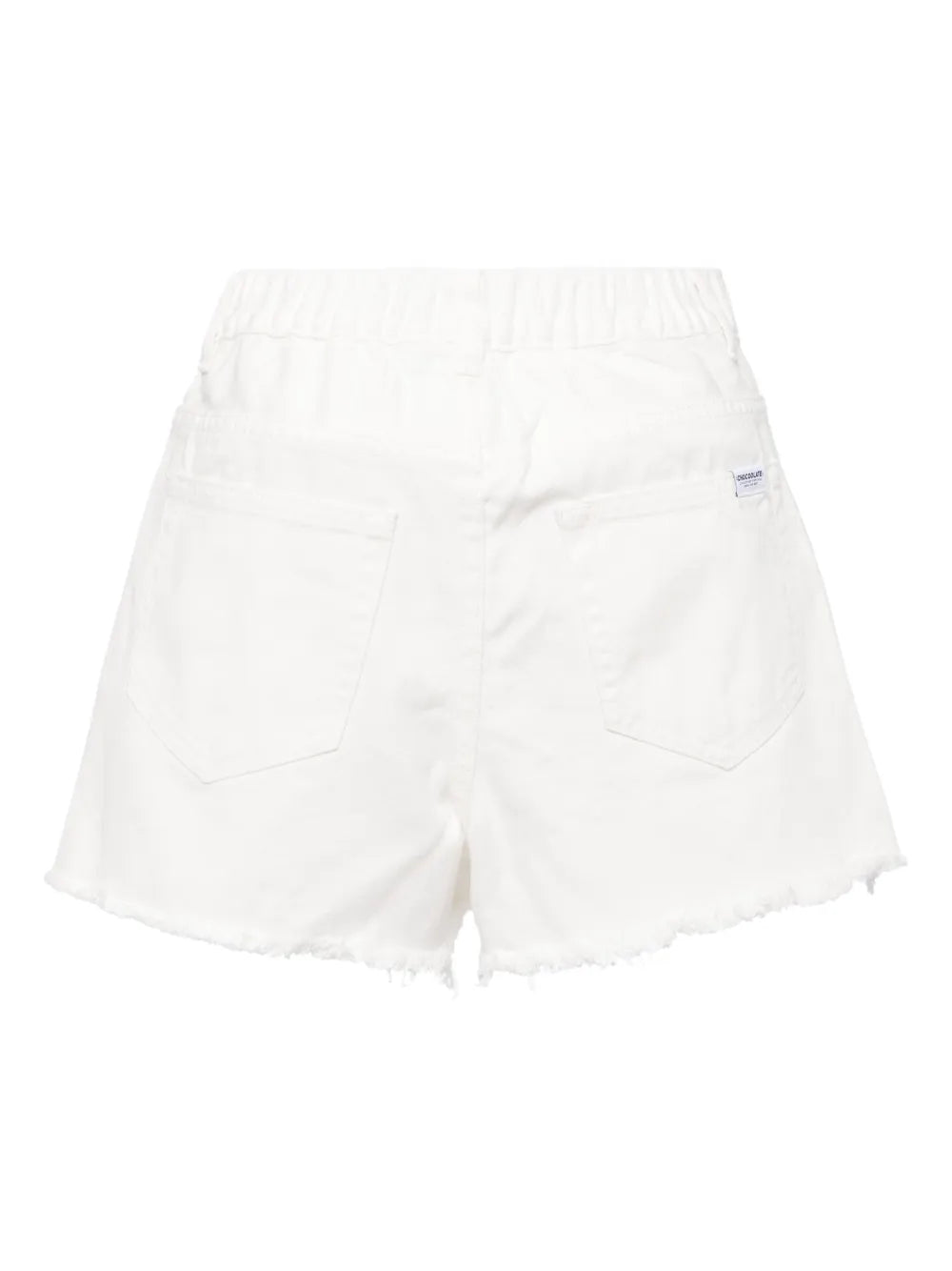 Raw-Cut Hem Denim Shorts