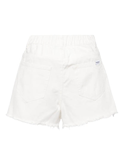 Raw-Cut Hem Denim Shorts