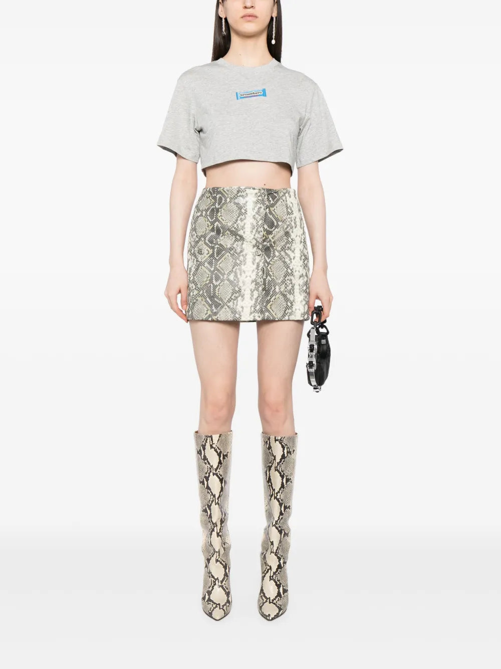 Logo-Print Cropped T-Shirt