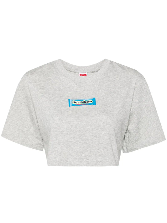 Logo-Print Cropped T-Shirt