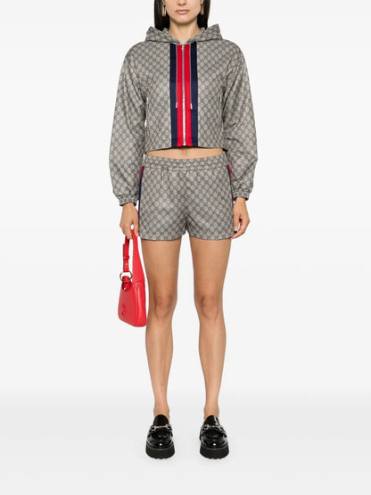 Gg-Logo Zip-Up Cropped Jacket