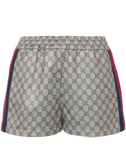 Web-Stripe Logo-Motif Shorts