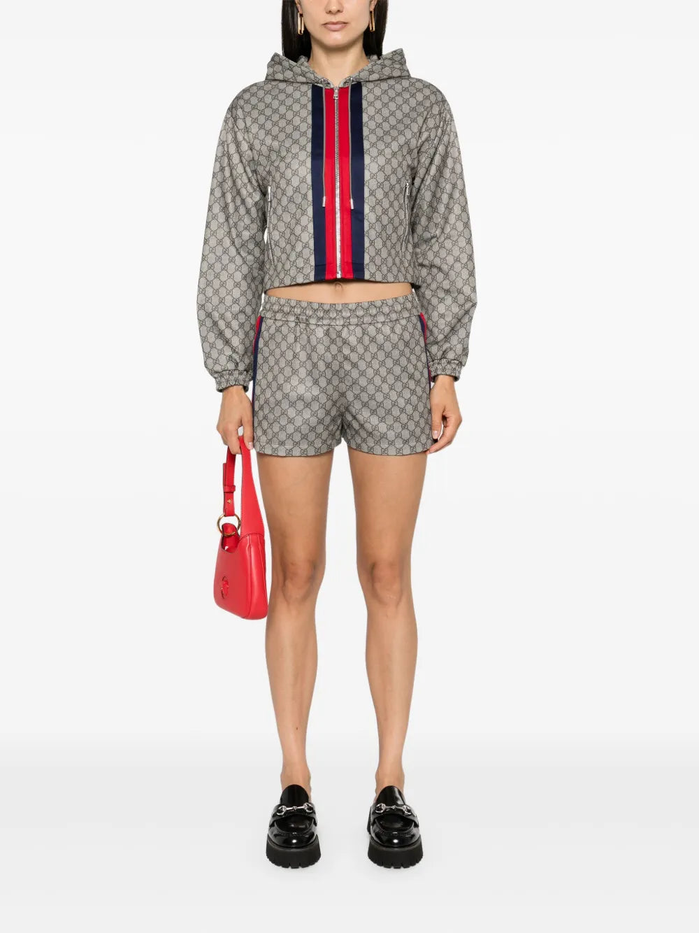 Web-Stripe Logo-Motif Shorts