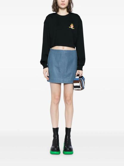 Logo-Print Cropped Sweatshirt
