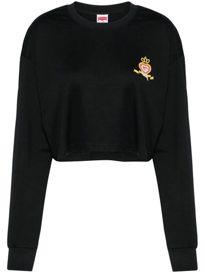 Logo-Print Cropped Sweatshirt