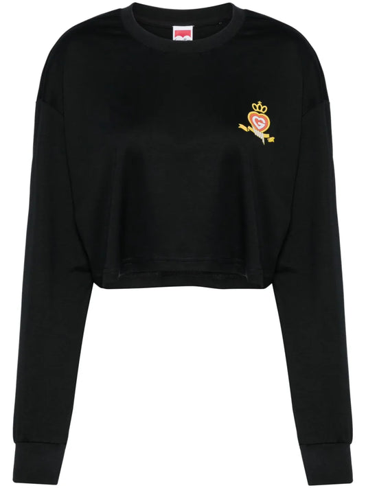 Logo-Print Cropped Sweatshirt