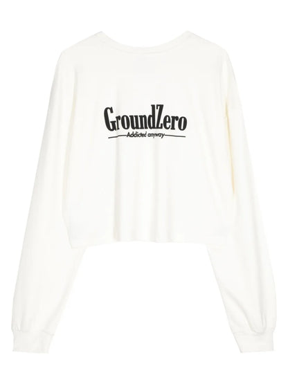 Logo-Print Cropped Sweatshirt
