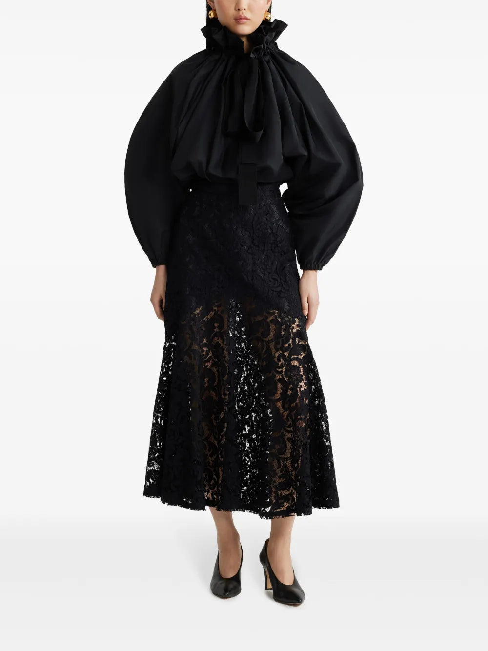 Lace Mermaid Midi Skirt
