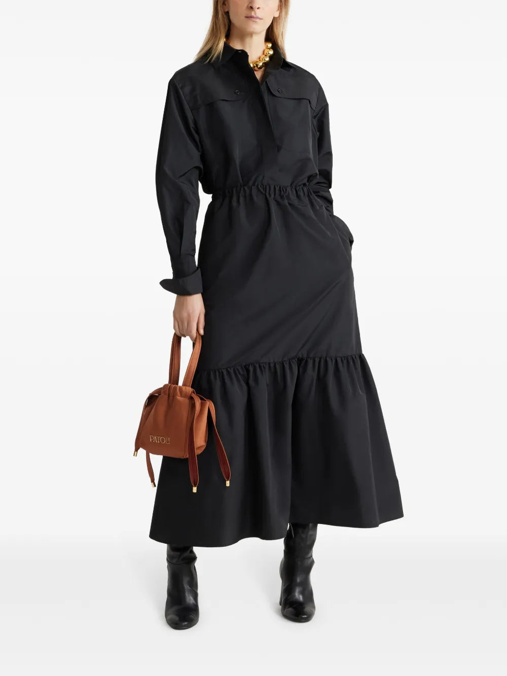Faille Maxi Skirt