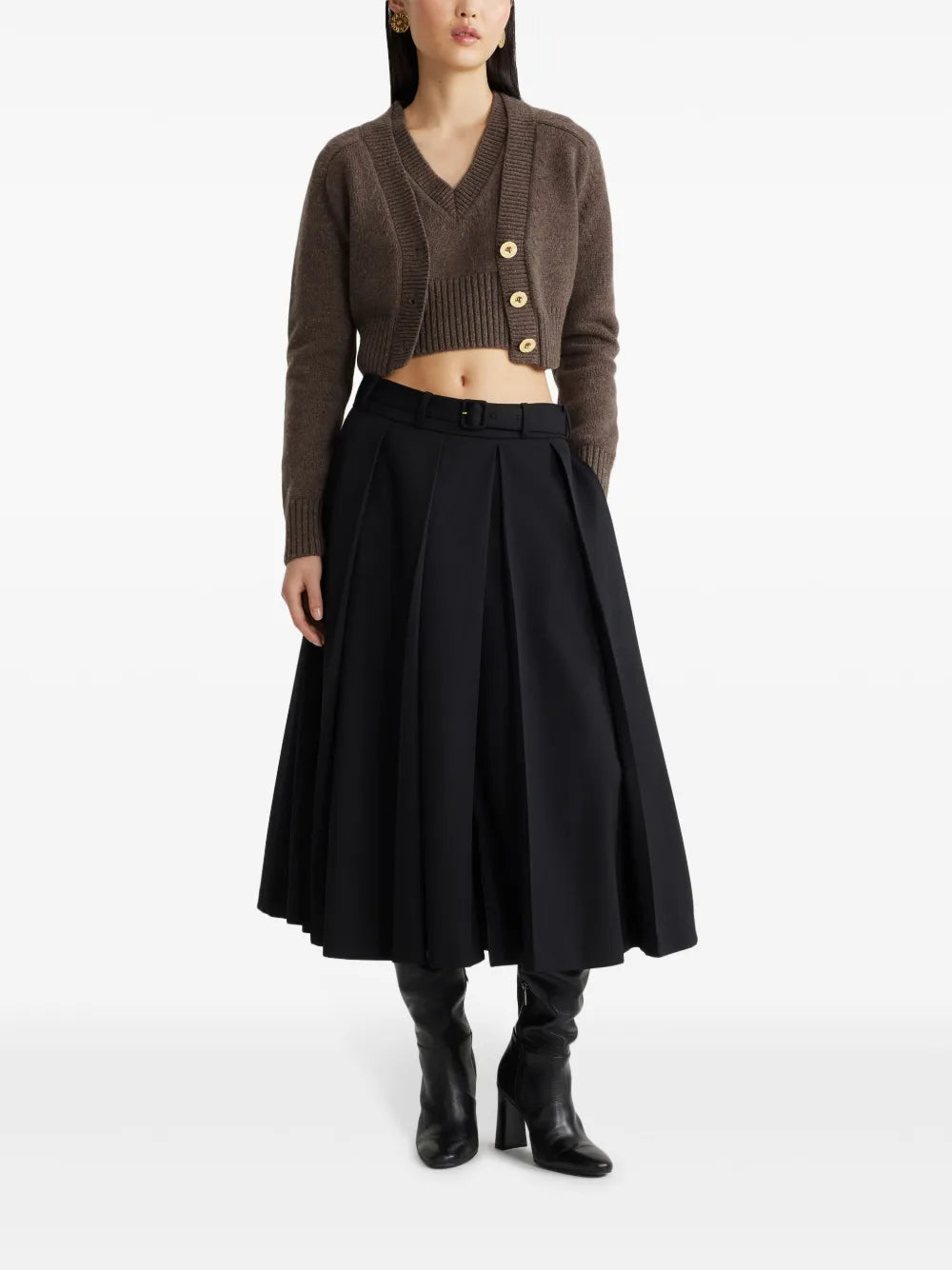Pleated Midi Skirt