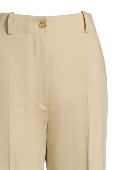 Organic-Cotton Flared Trousers