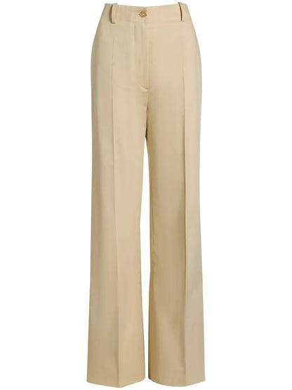 Organic-Cotton Flared Trousers