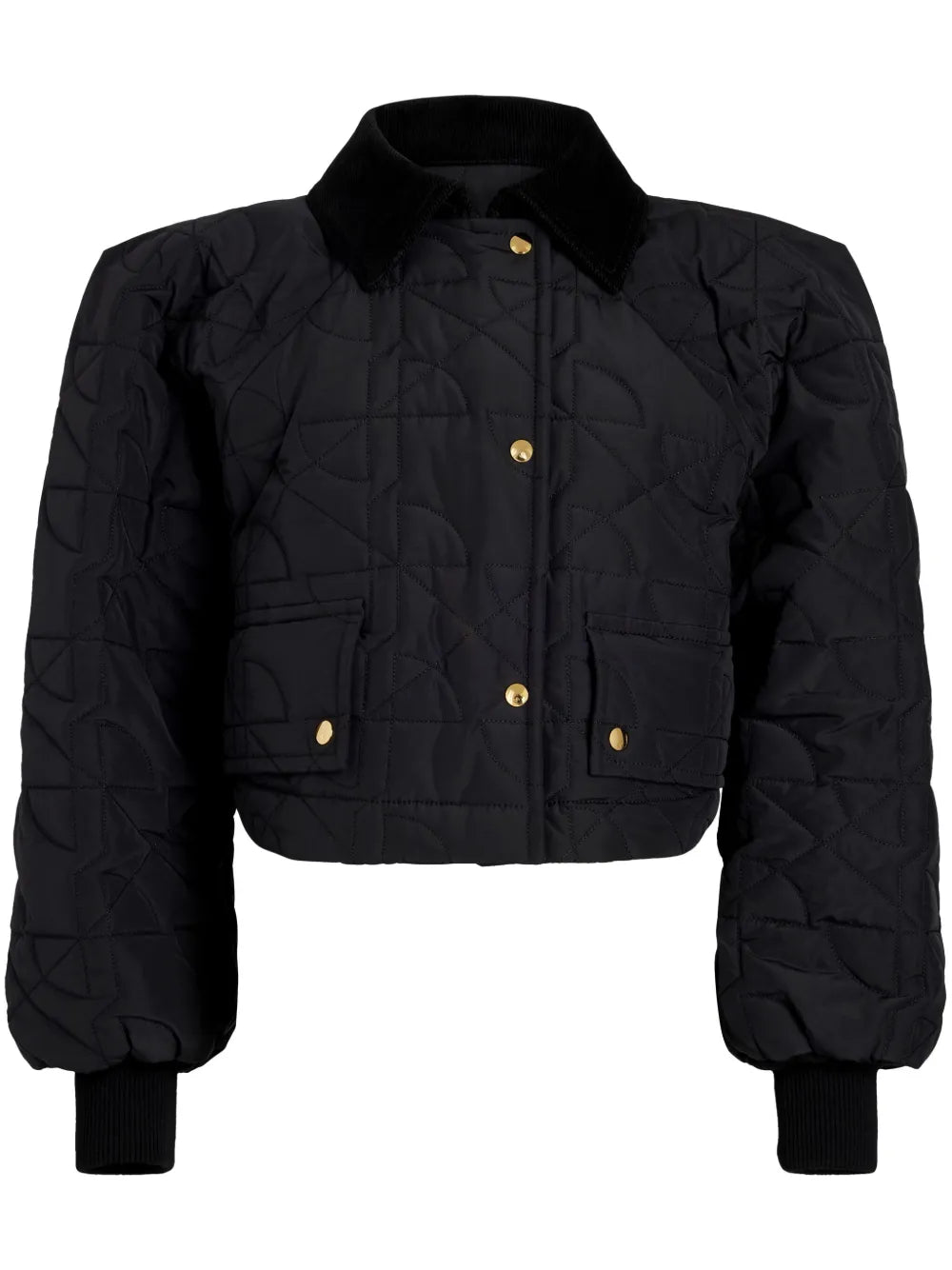 Cropped Quilted Bomber Jacket