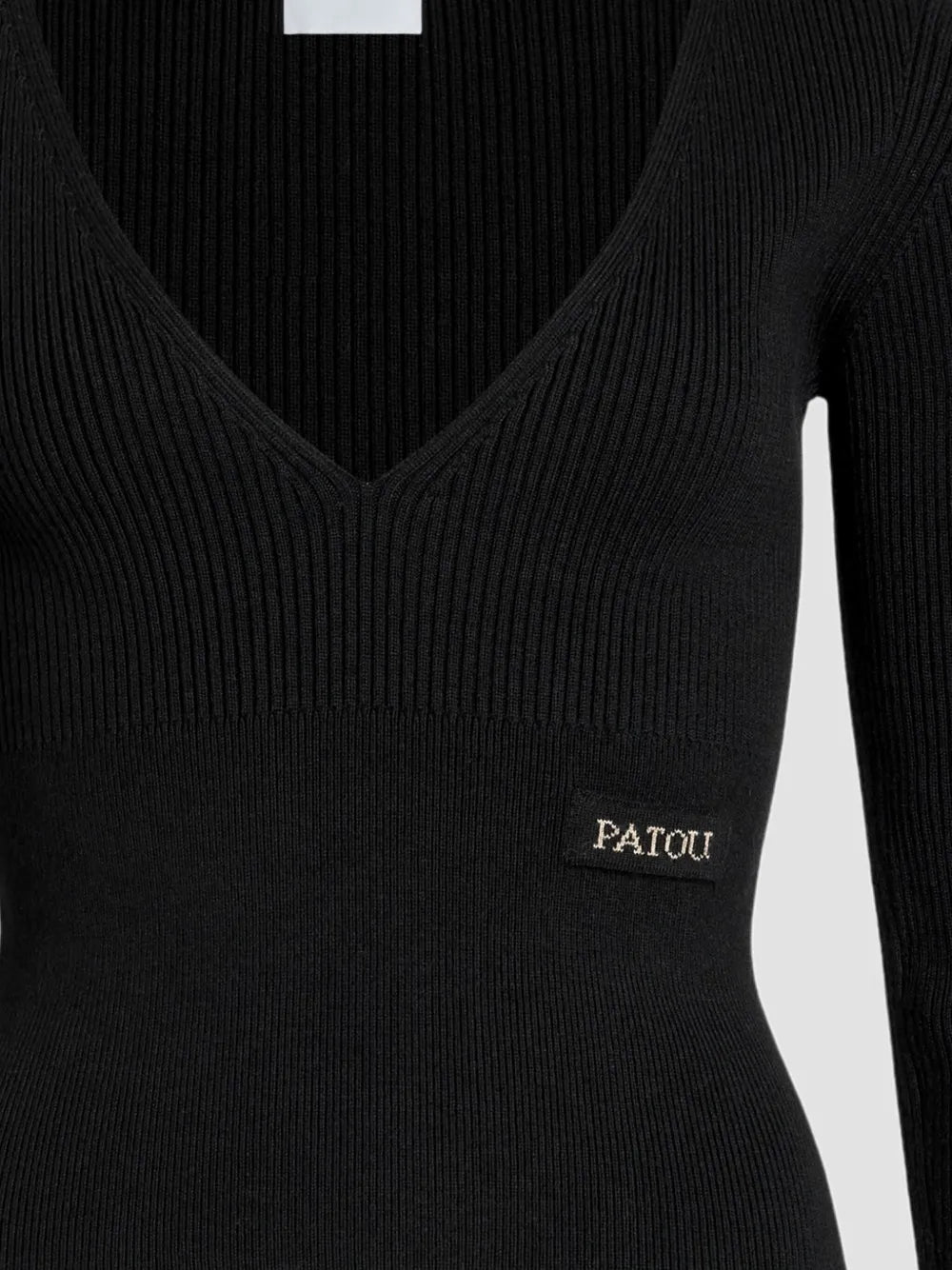V-Neck Ribbed Sweater