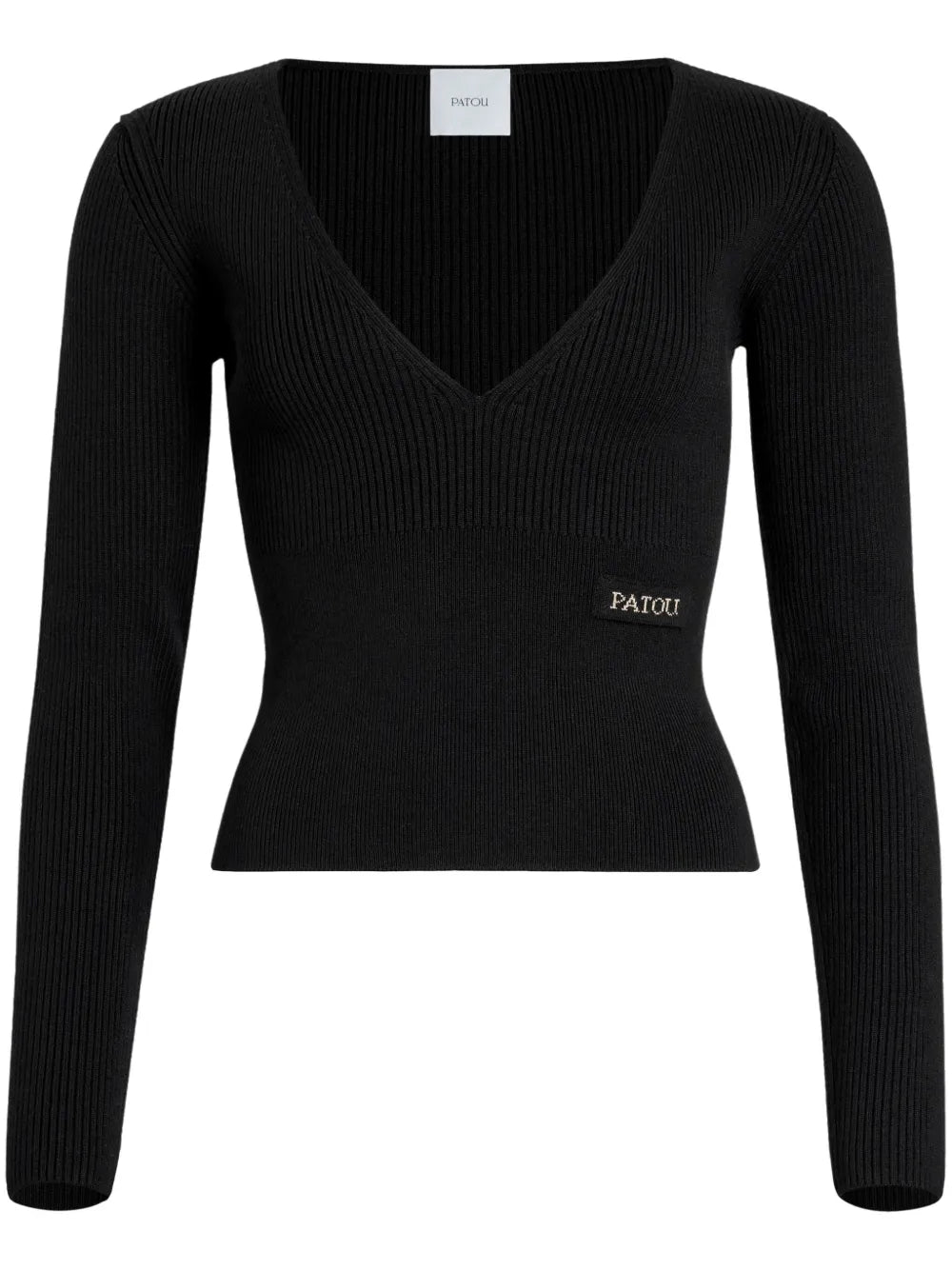 V-Neck Ribbed Sweater