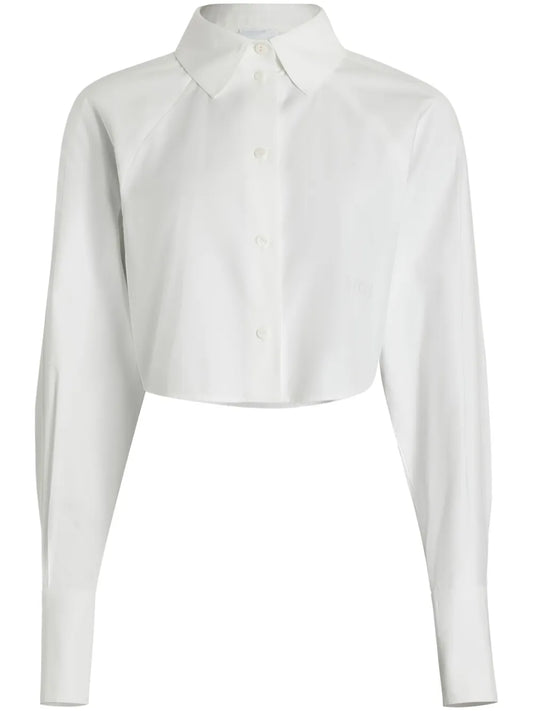 Organic-Cotton Cropped Shirt