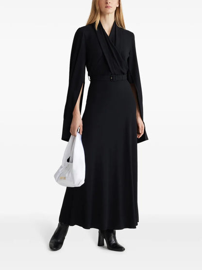 Wrap-Bodice Maxi Dress