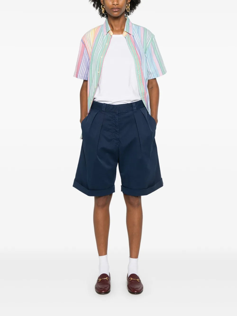 Turn-Up Cotton Shorts