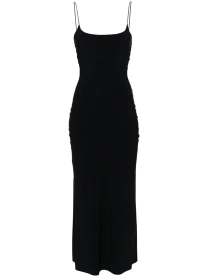 Numbers-Motif Maxi Dress