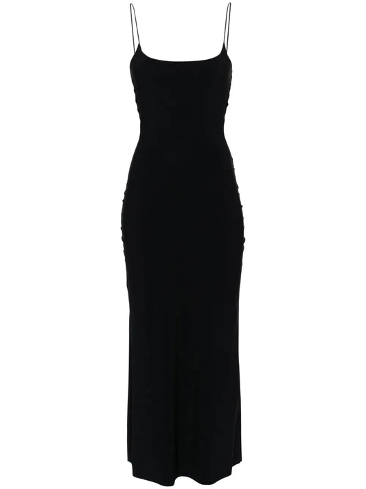 Numbers-Motif Maxi Dress