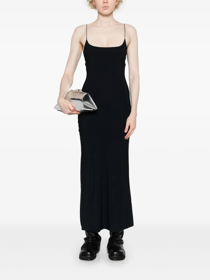 Numbers-Motif Maxi Dress