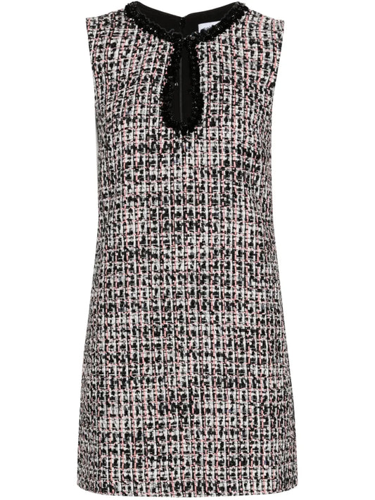 Paillette-Embellished Bouclé Dress