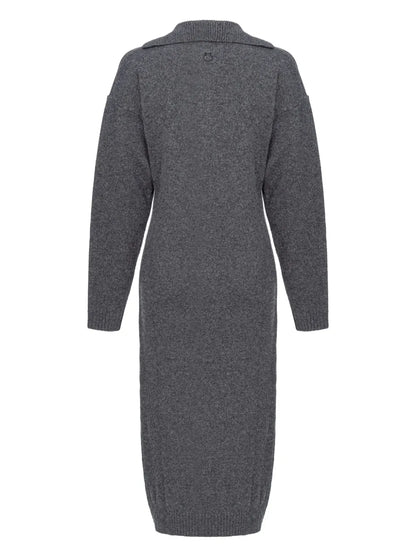 V-Neck Knitted Dress