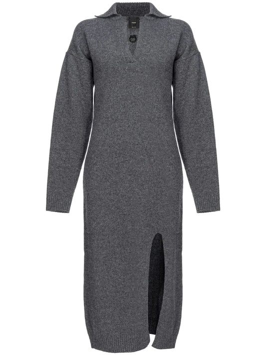 V-Neck Knitted Dress