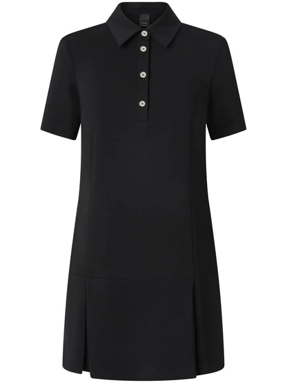 Polo-Collar Cady Mini Dress