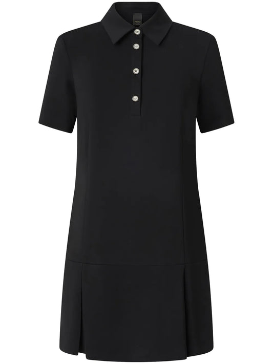 Polo-Collar Cady Mini Dress