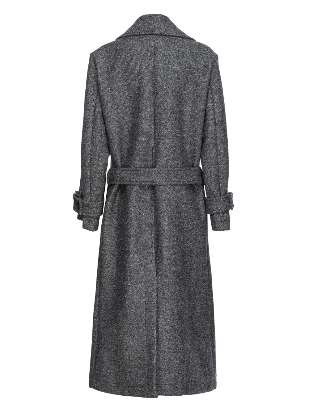 Tie-Fastening Double-Breasted Coat