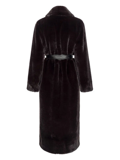 Belted Faux-Fur Coat