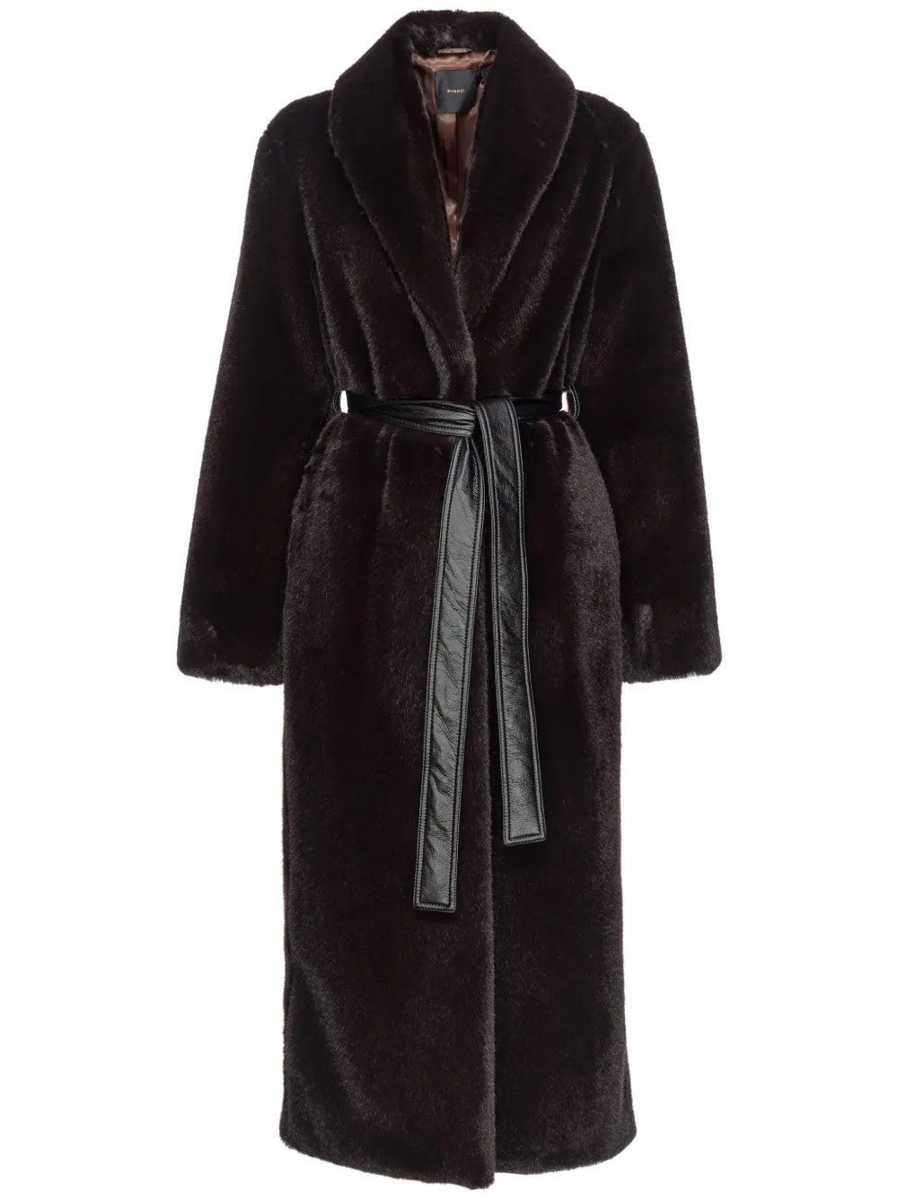Belted Faux-Fur Coat