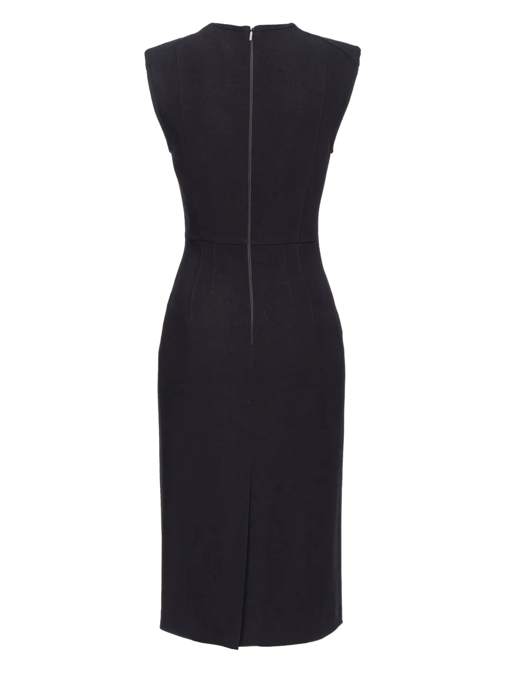 Round-Neck Sleeveless Cady Dress