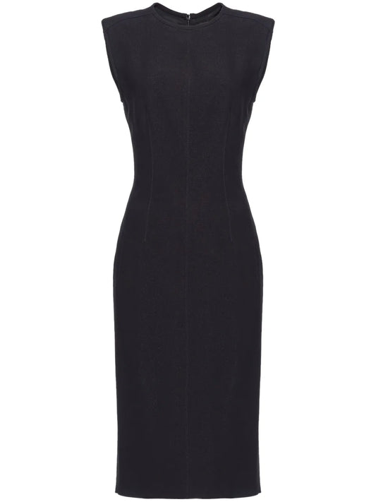 Round-Neck Sleeveless Cady Dress
