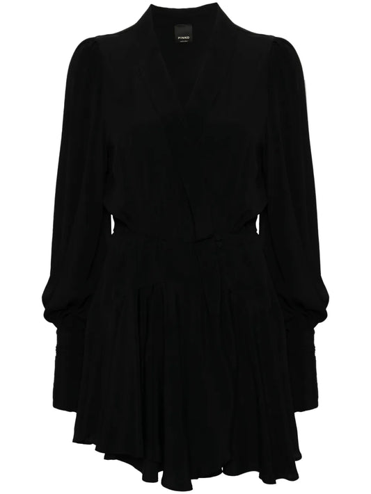 Plunge-Neck Mini Dress