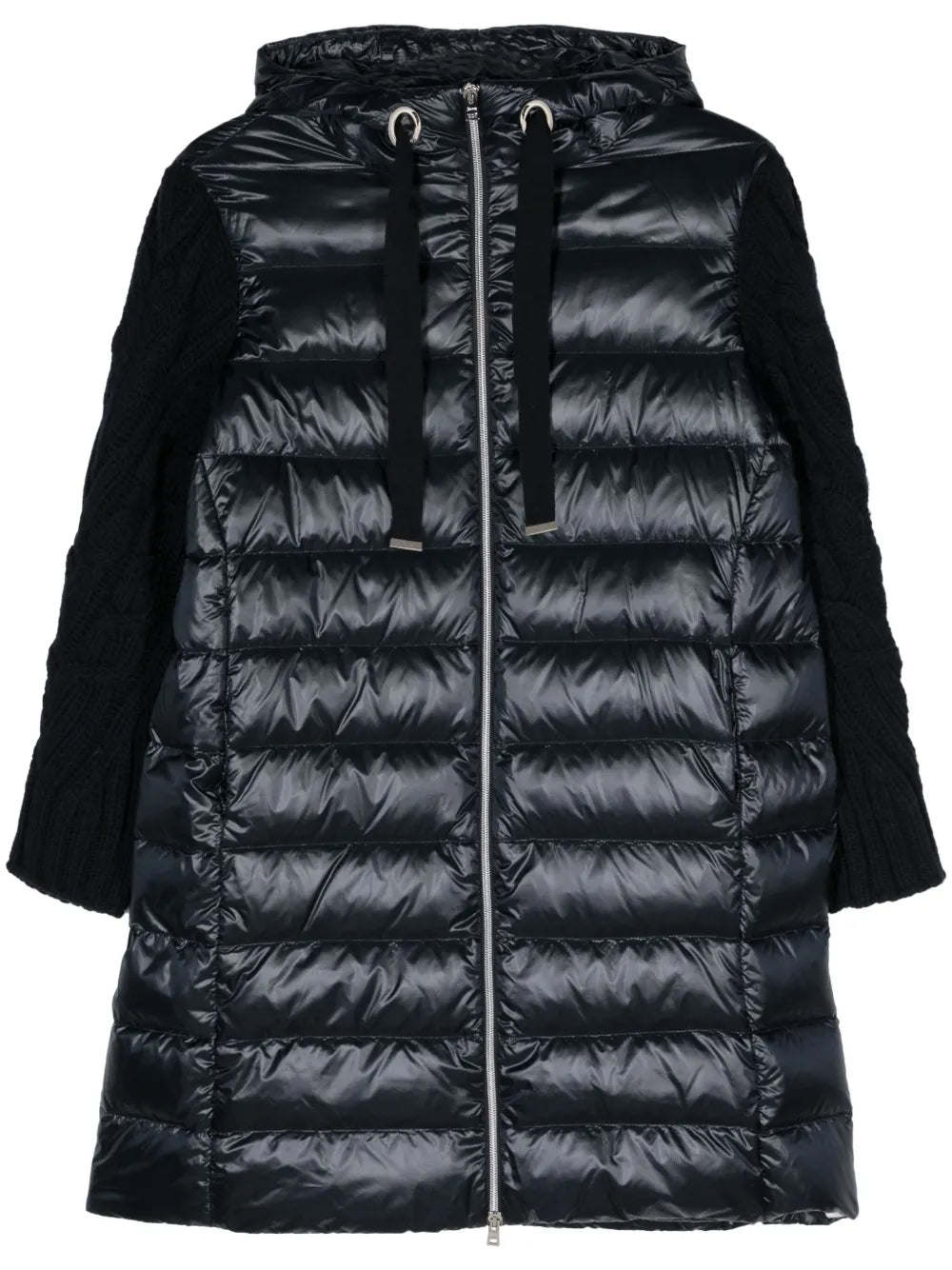 Knit-Sleeves Padded Coat