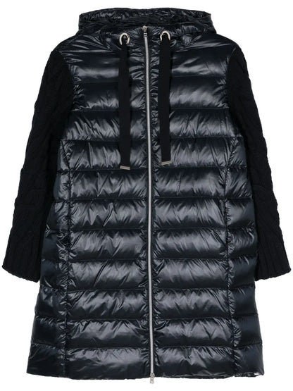 Knit-Sleeves Padded Coat