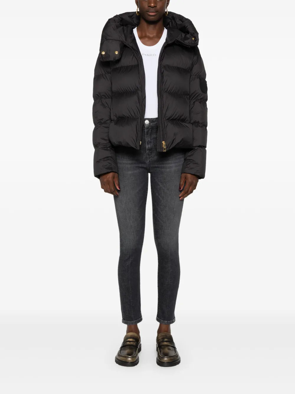 Logo-Patch Puffer Jacker