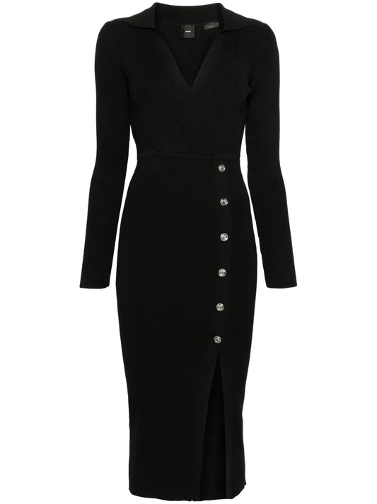 Fine-Ribbed Midi Dress