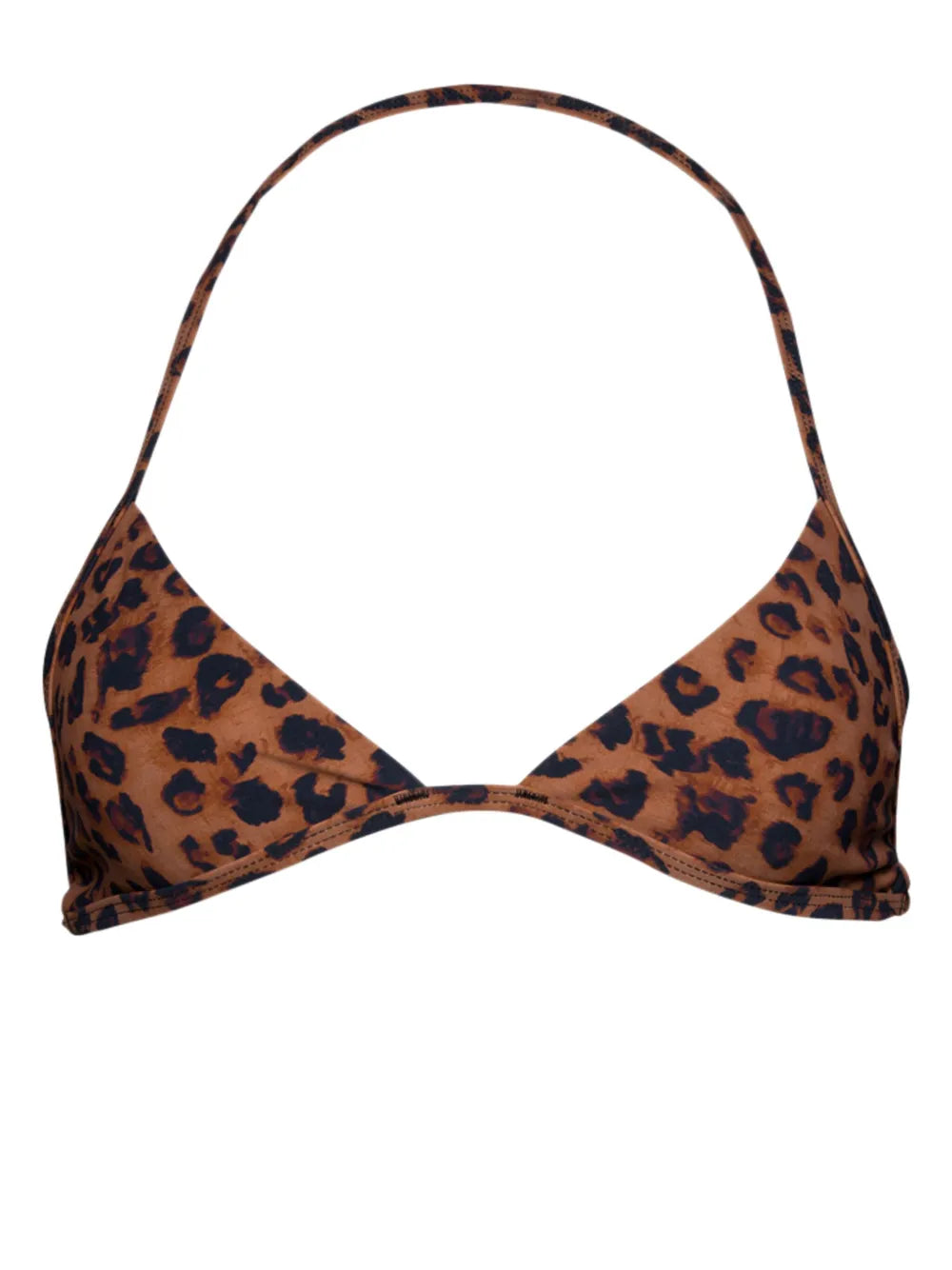 Leopard-Print Triangle Bikini Top